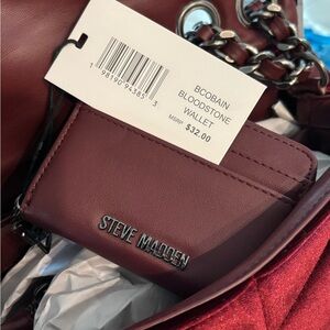 Steve Madden Burgundy Card Holder